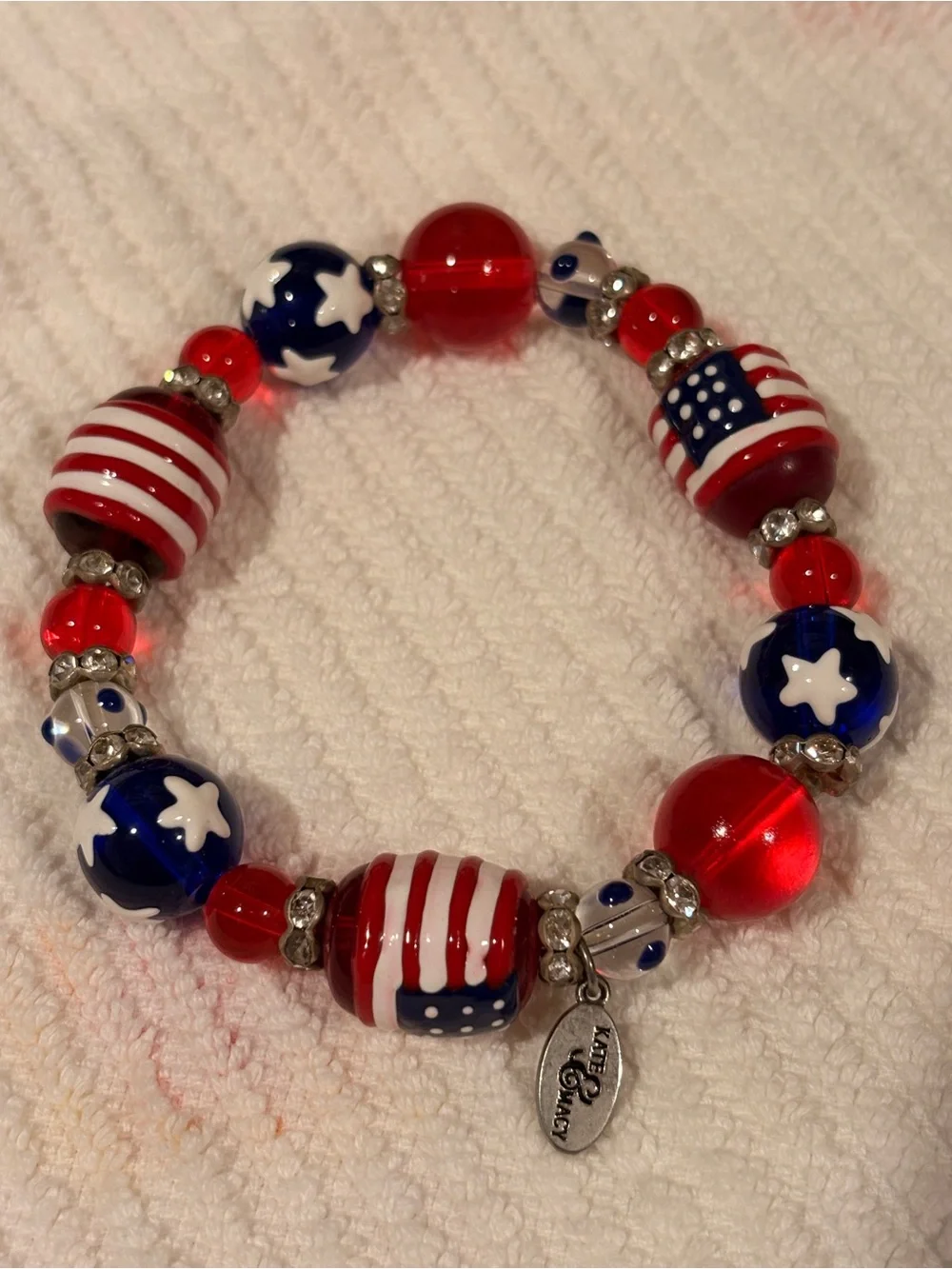 Glass Bead Stretch Bracelet Set with Matching Earrings